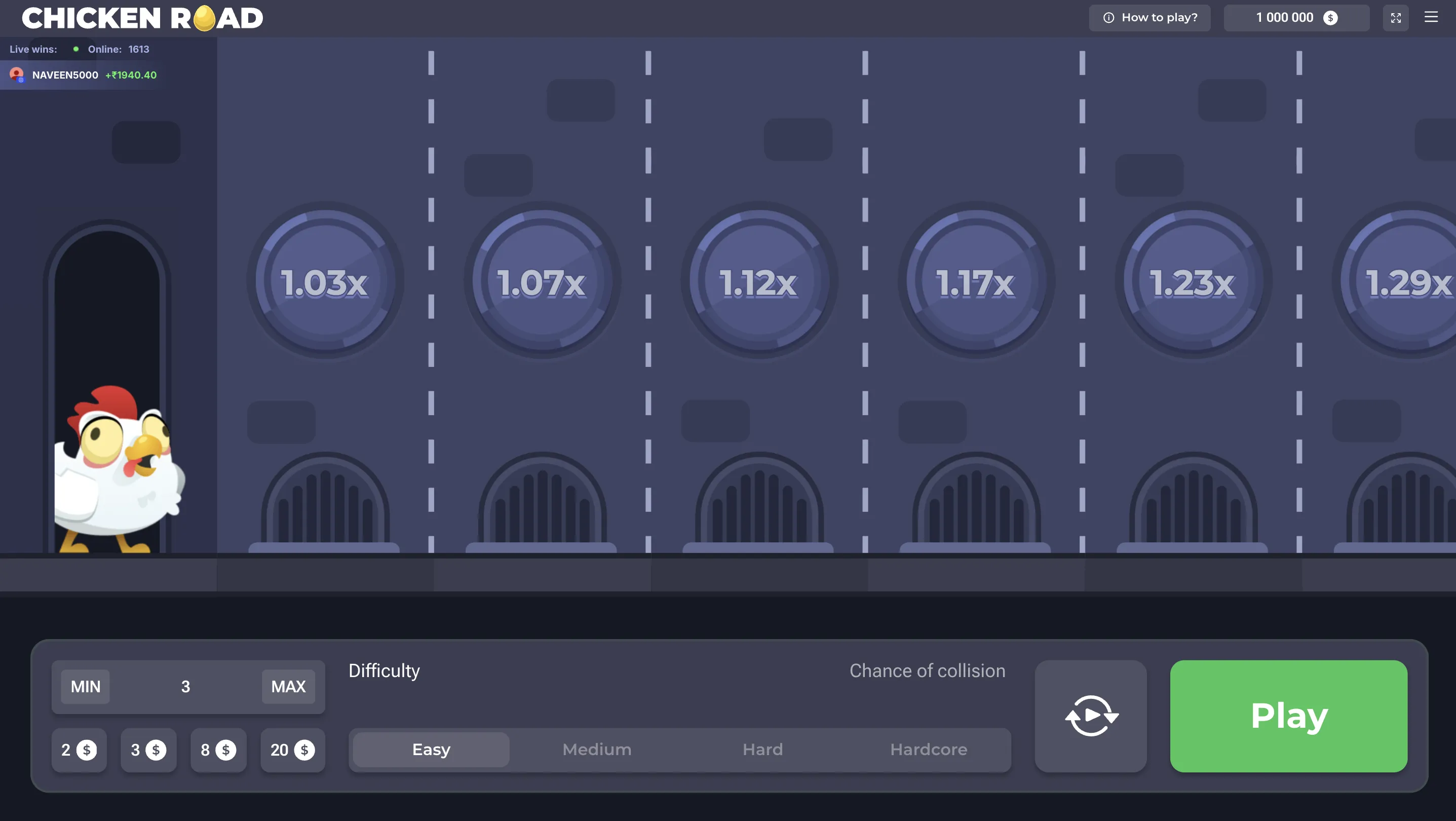 Chicken Road Demo-Modus mit virtuellem Guthaben kostenlos testen